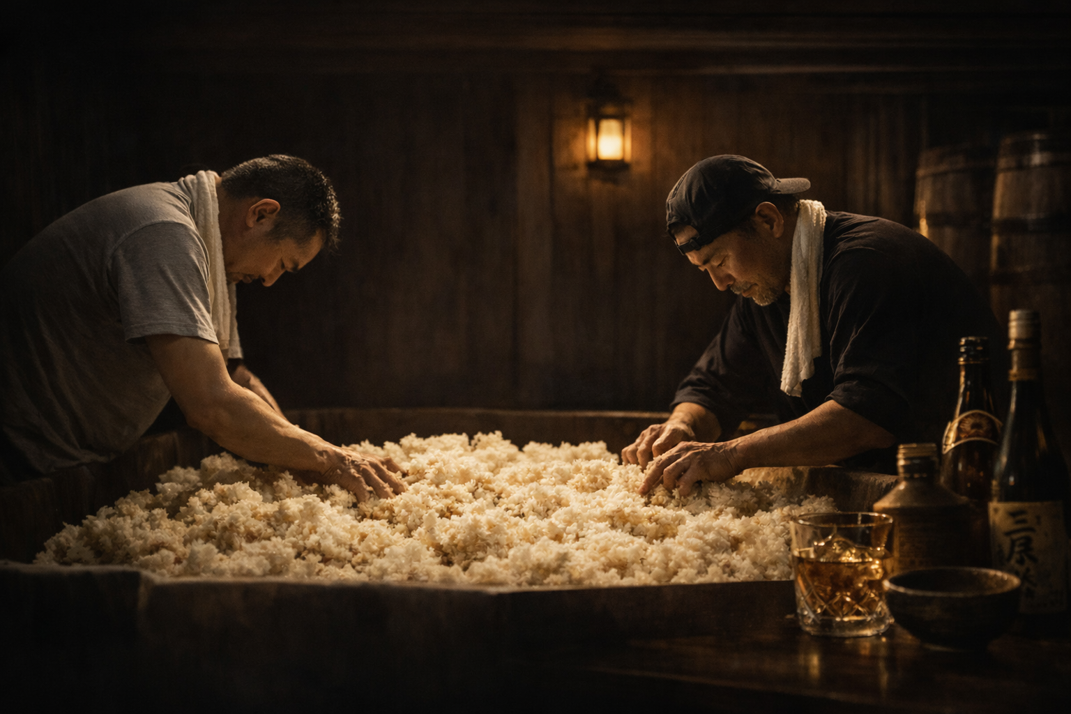 焼酎蔵を訪れる店主